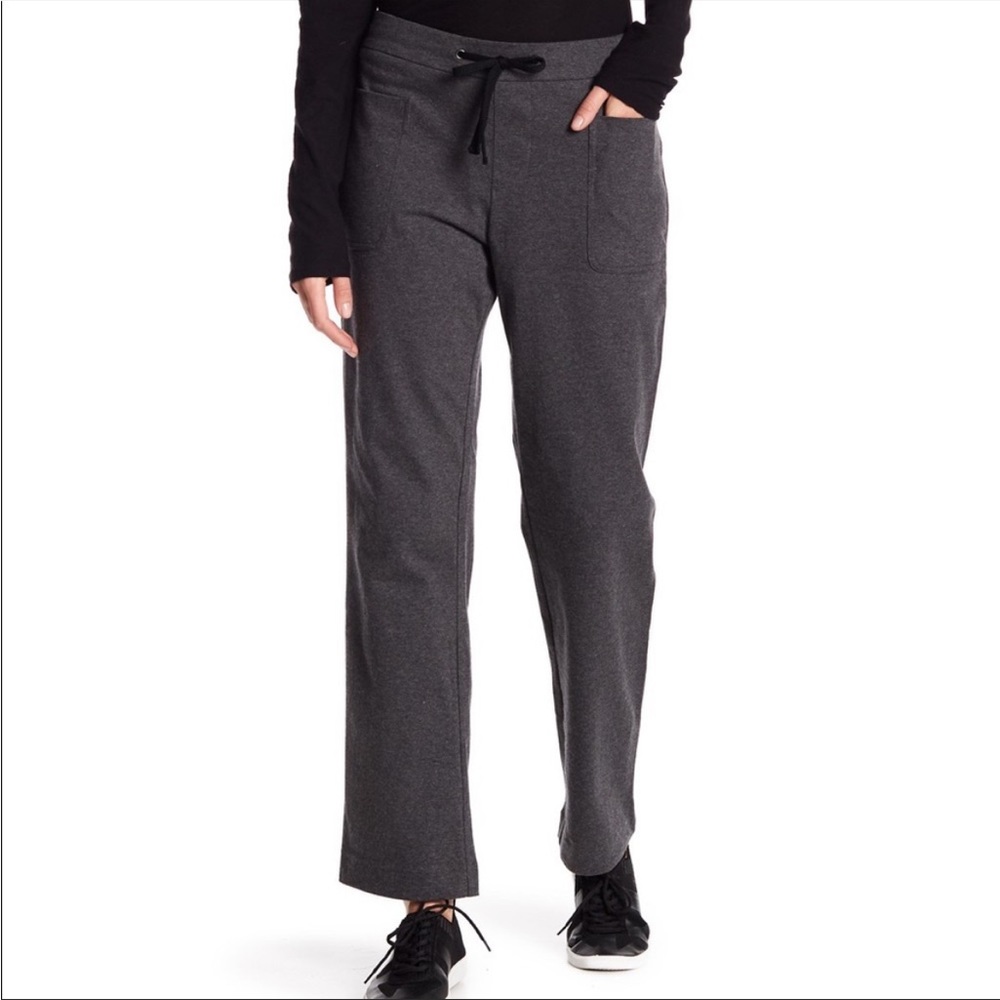 James Perse Grey Straight Leg Pants Size 4 Heather Gray Drawstring Waist